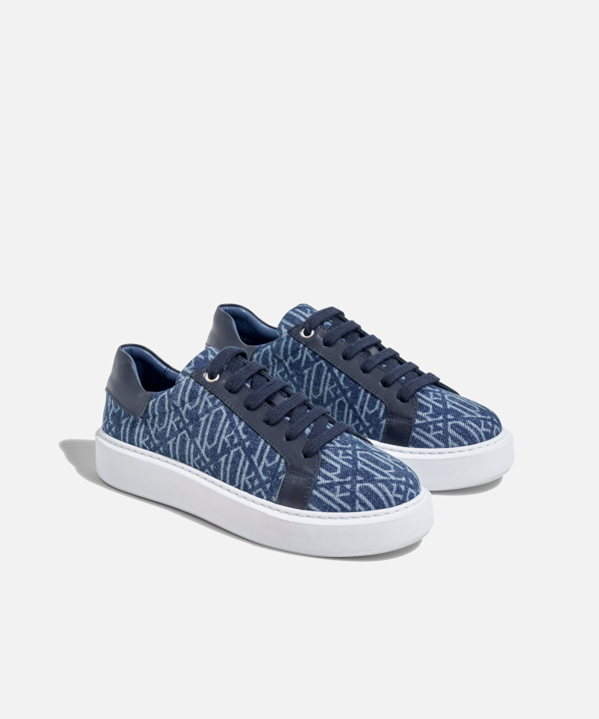 Zoomed Monogram Denim Sneakers
