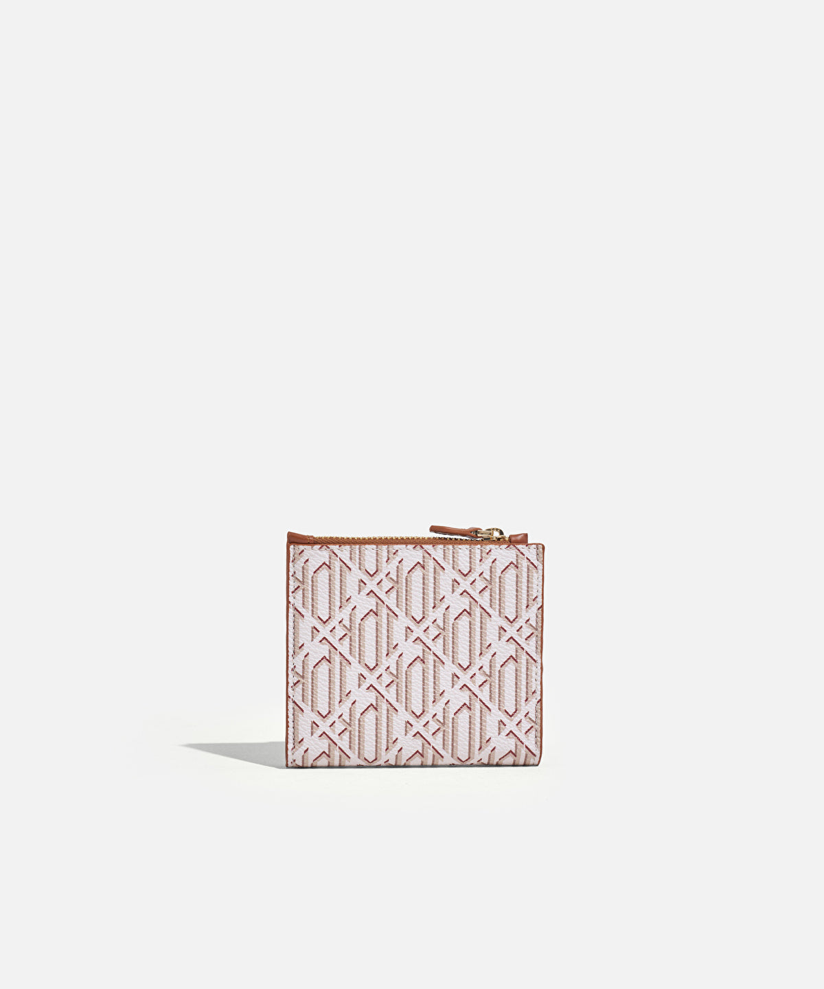 Monogram wallet with metal buckle