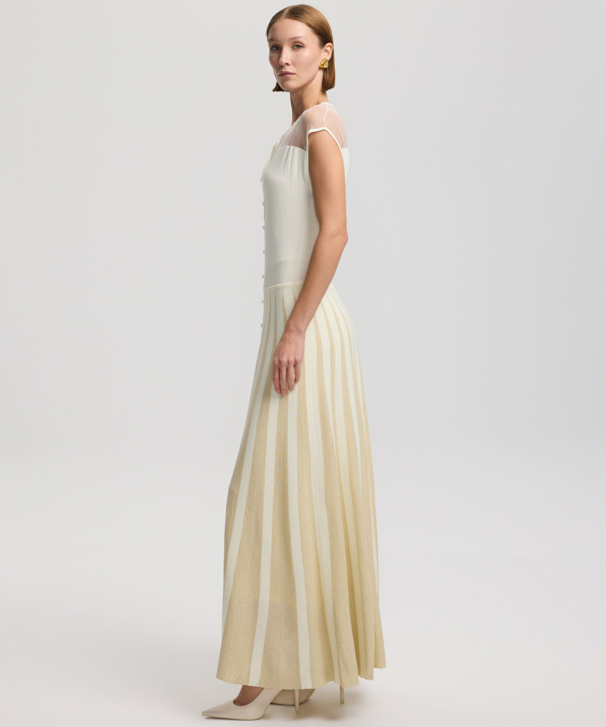Zoomed Tie-Neck Dress