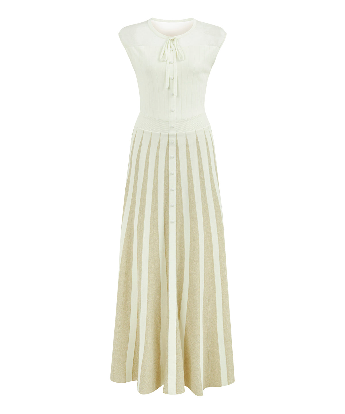Zoomed Tie-Neck Dress