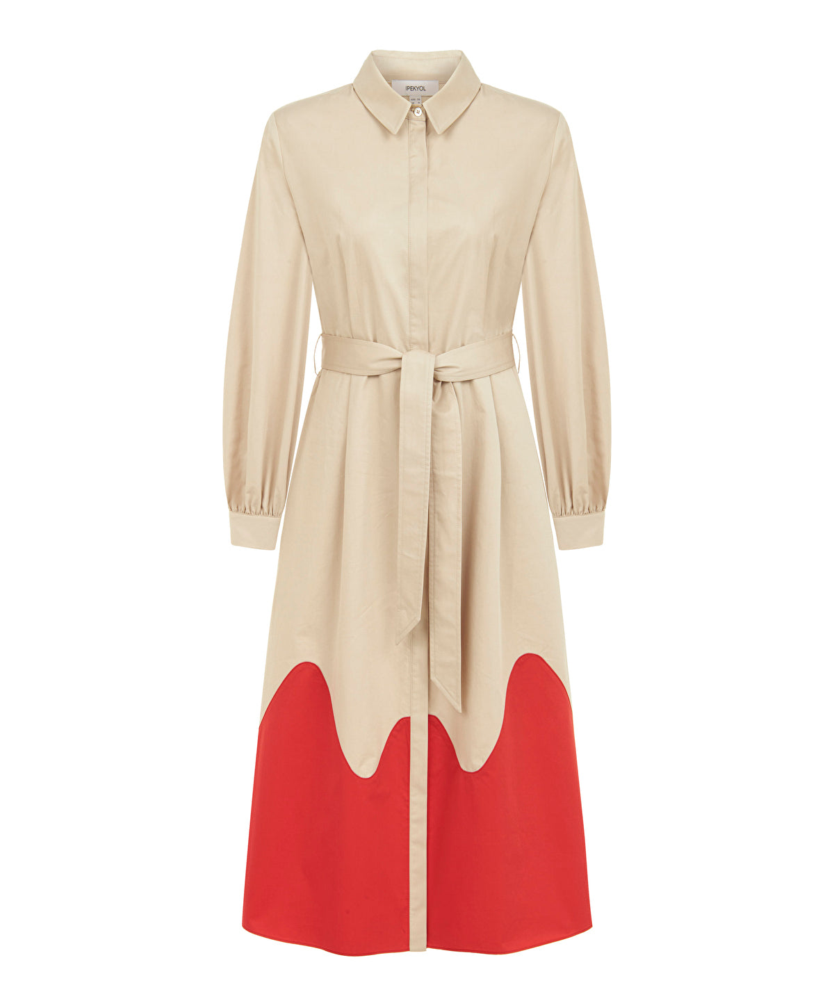 Zoomed Color Block Poplin Dress