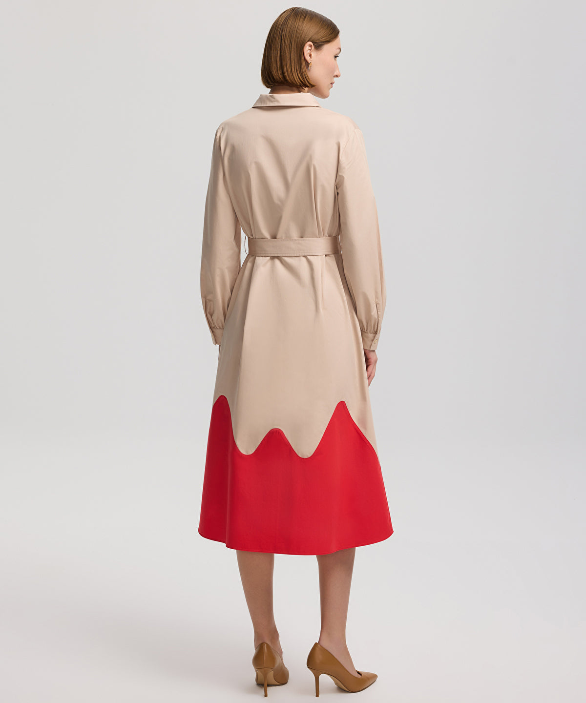 Color Block Poplin Dress