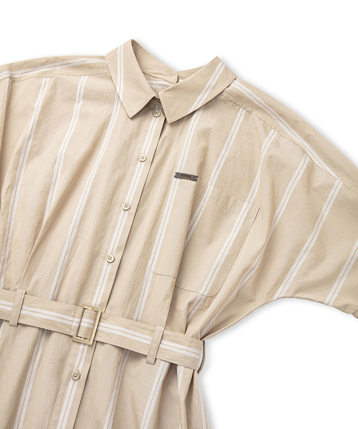 Striped Poplin Dress