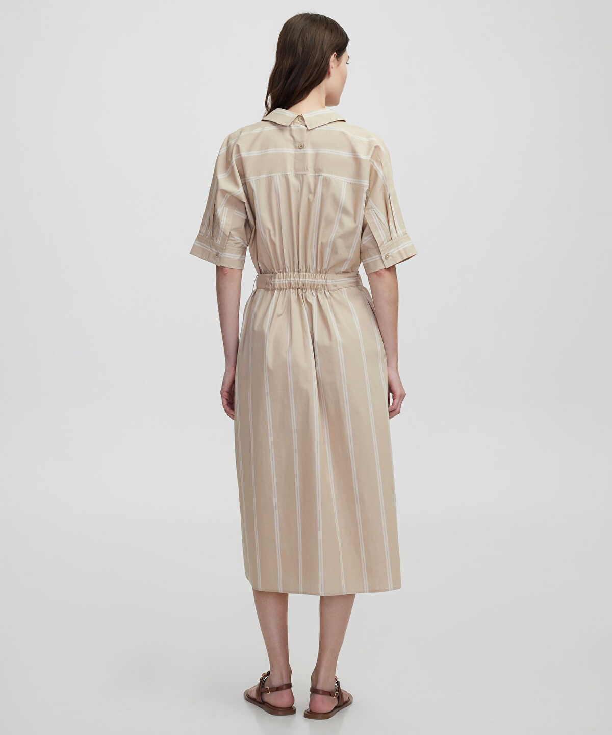 Striped Poplin Dress