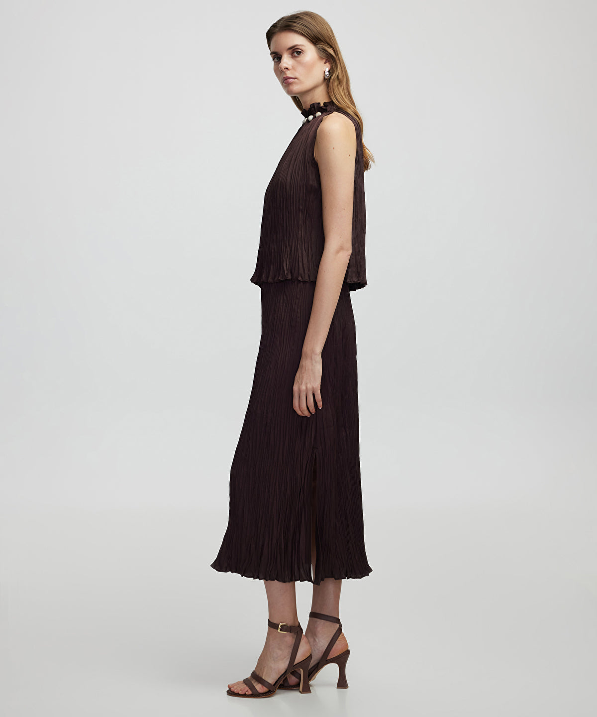 Halter neck midi dress