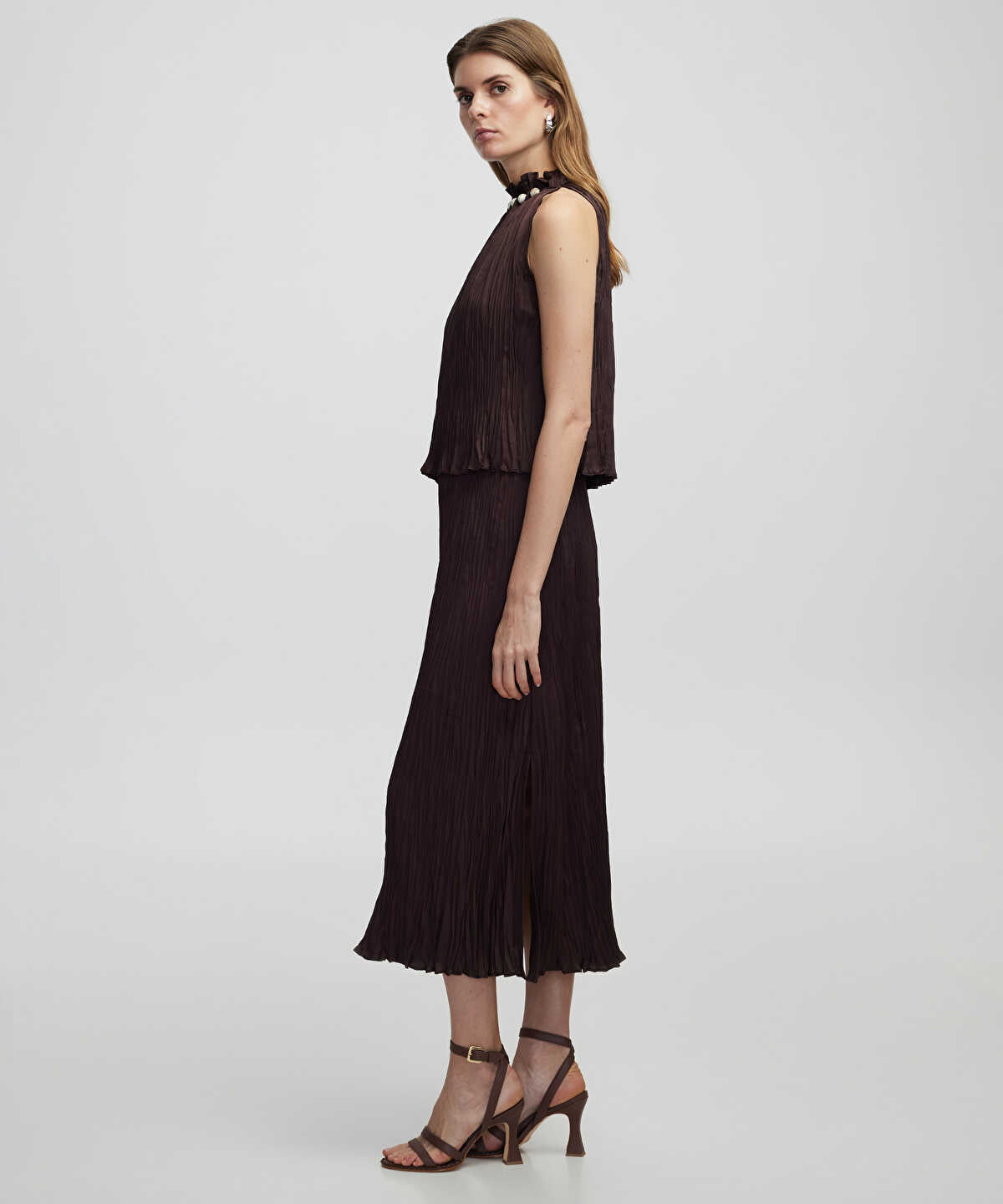 Halter Neck Midi Dress