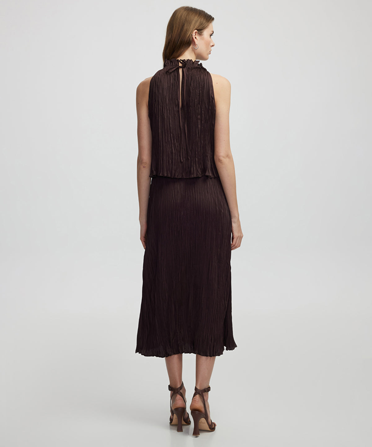 Halter neck midi dress