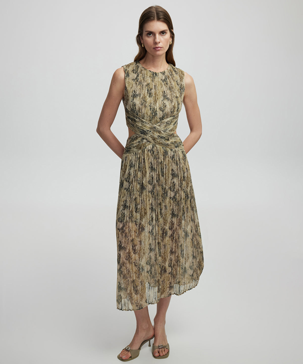 Patterned chiffon dress