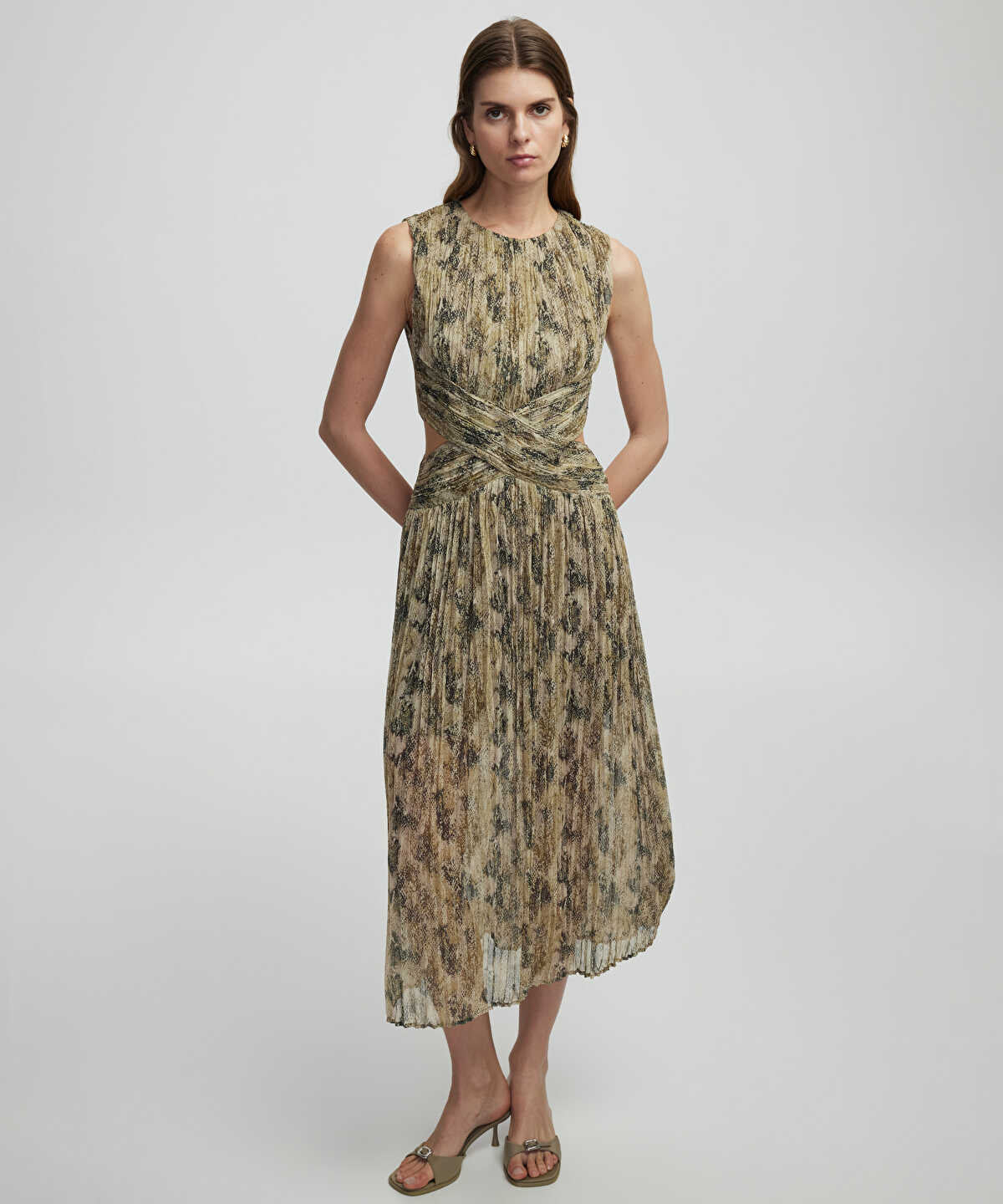 Patterned Chiffon Dress