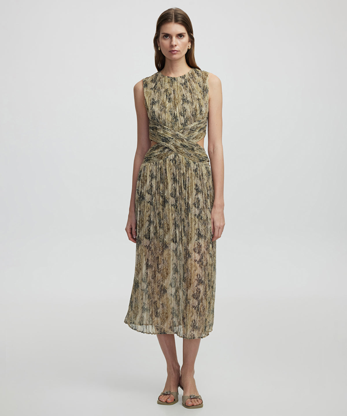 Patterned chiffon dress