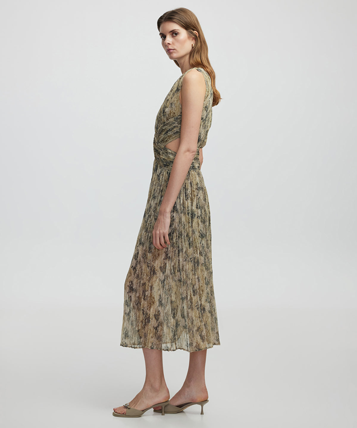 Patterned chiffon dress