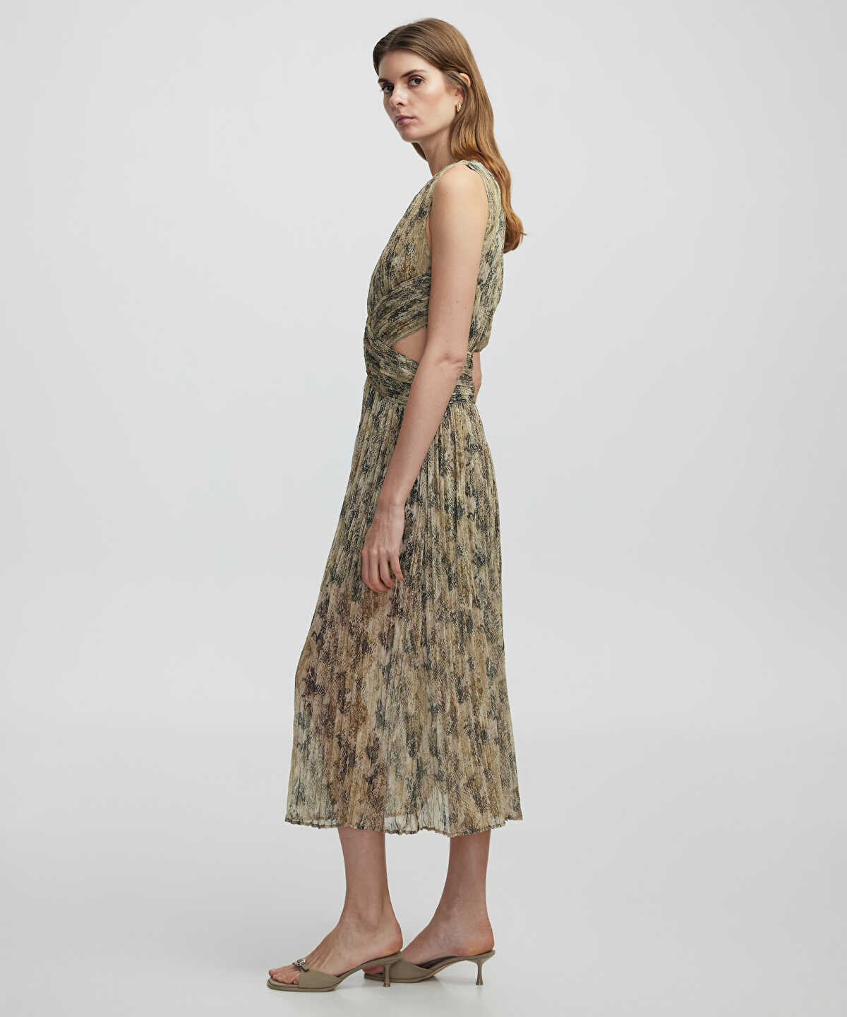 Patterned Chiffon Dress