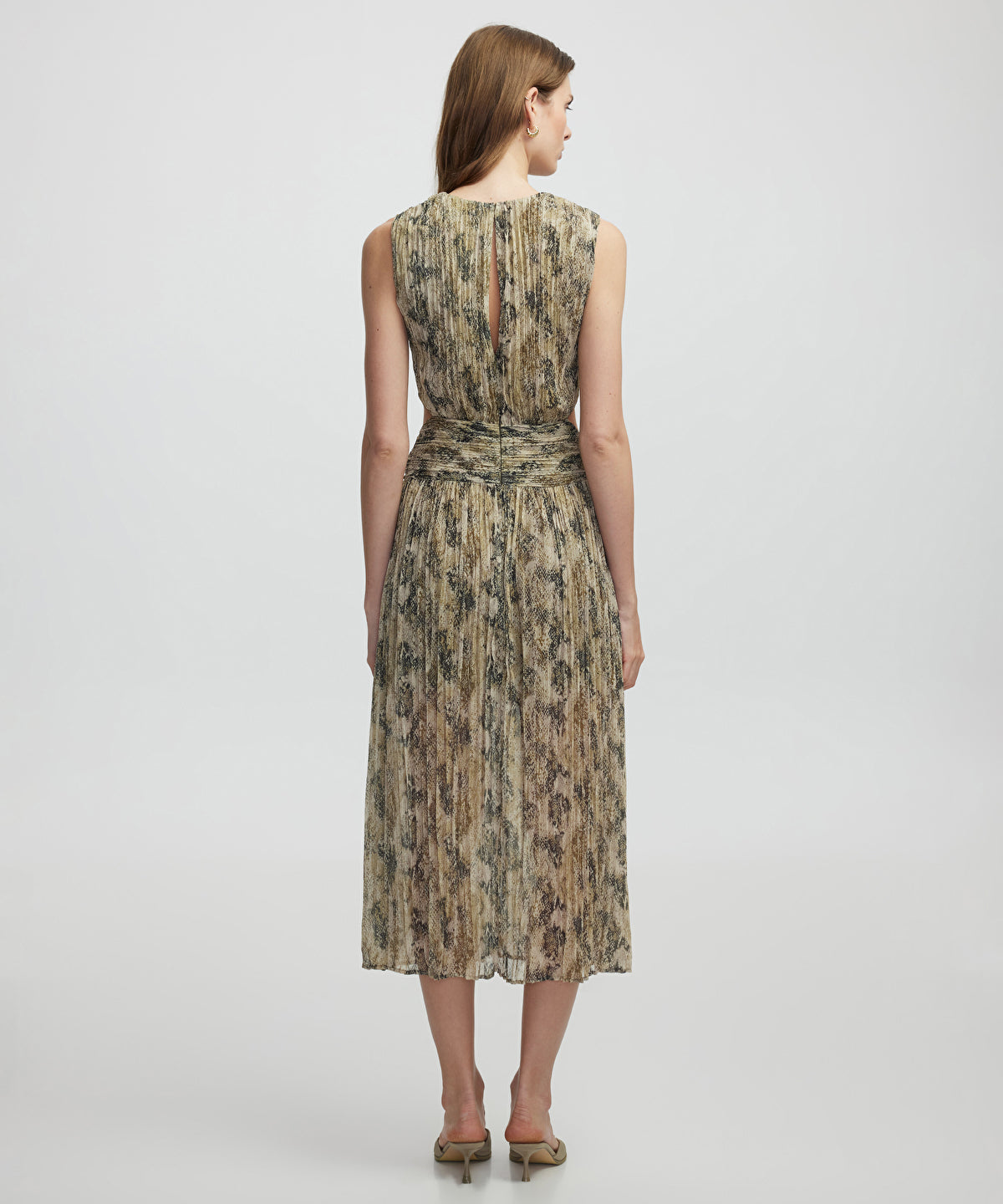 Patterned chiffon dress