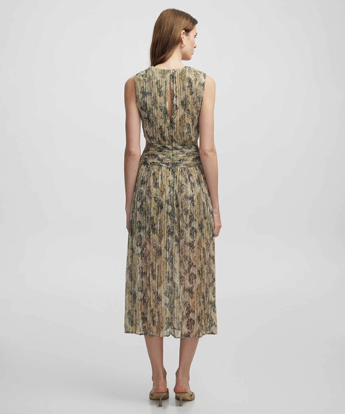 Patterned Chiffon Dress