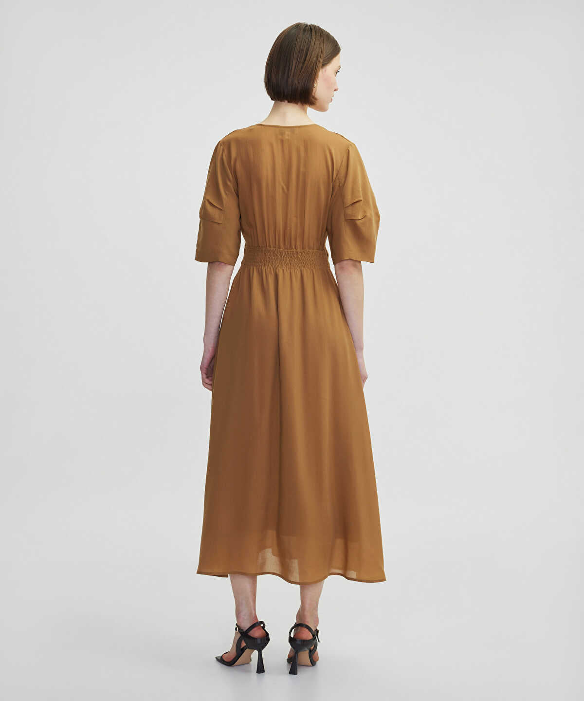 Draped Midi Dress