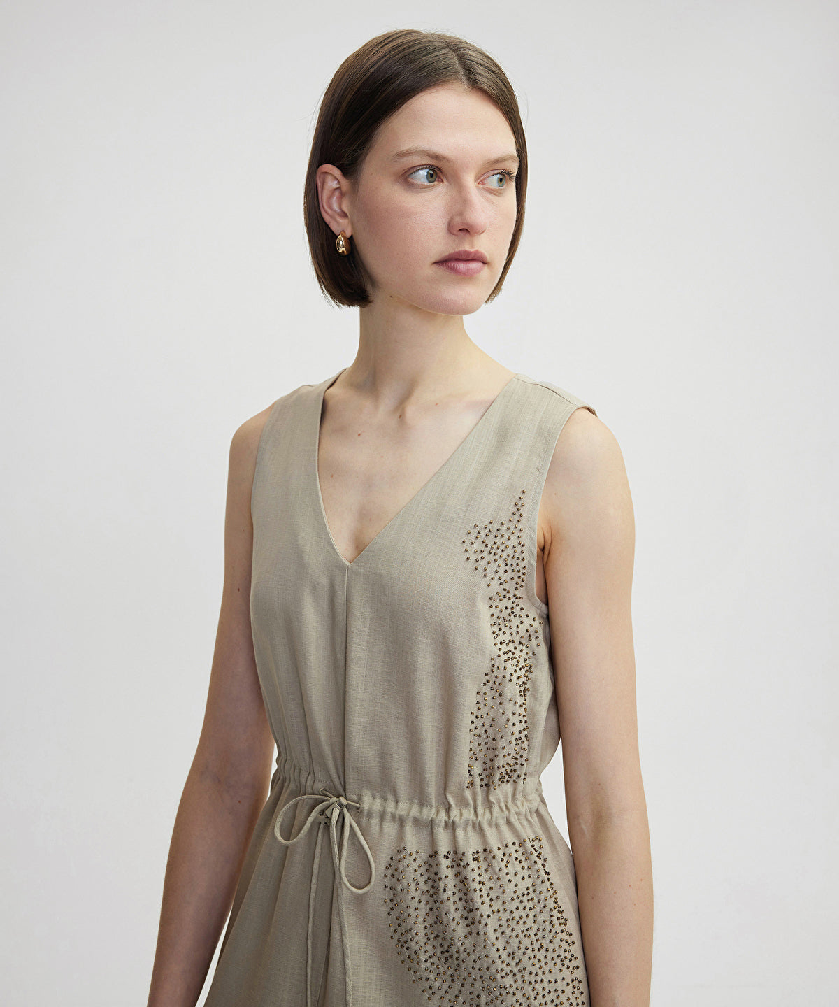 Embroidered Midi Dress