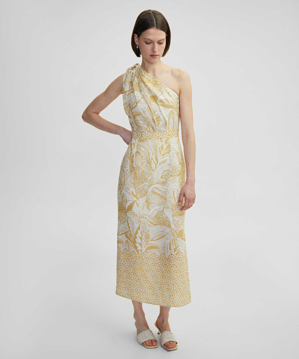 Asymmetric Linen Dress