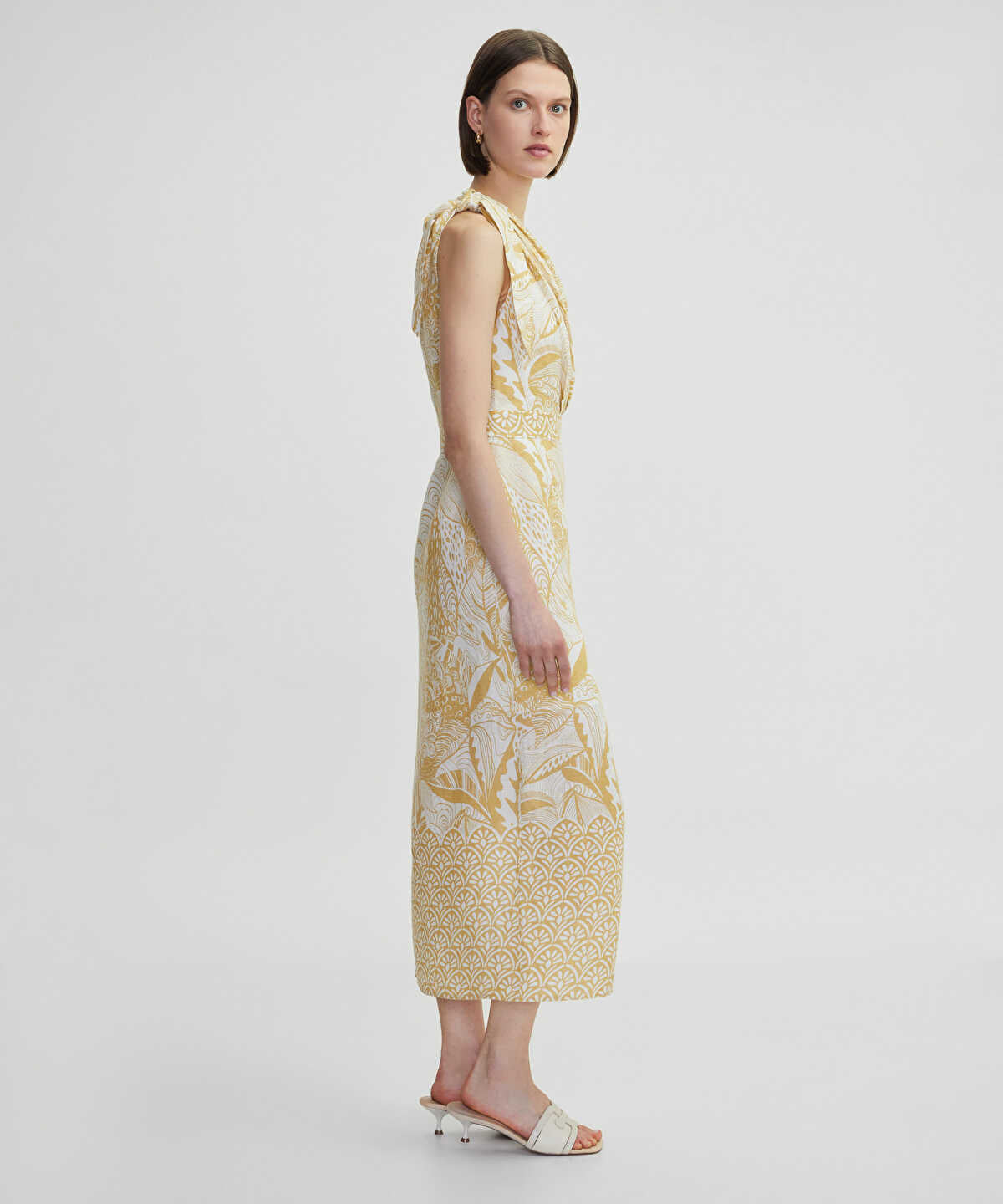 Asymmetric Linen Dress