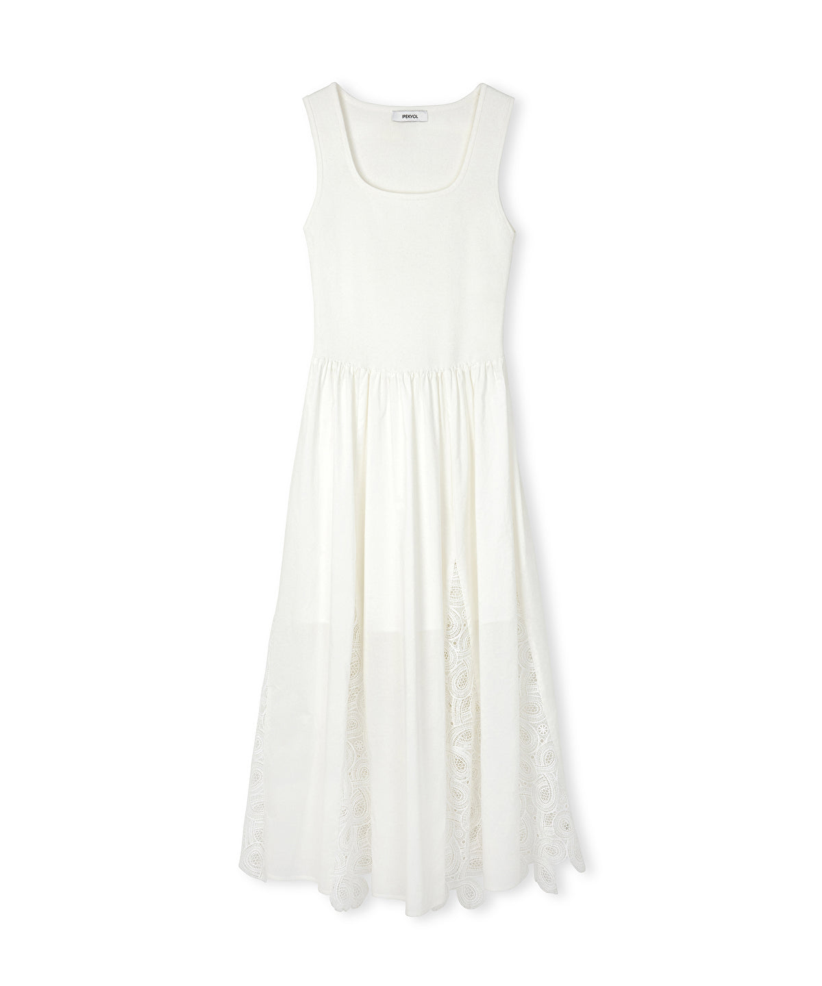 Square Neck Broderie Anglaise Dress