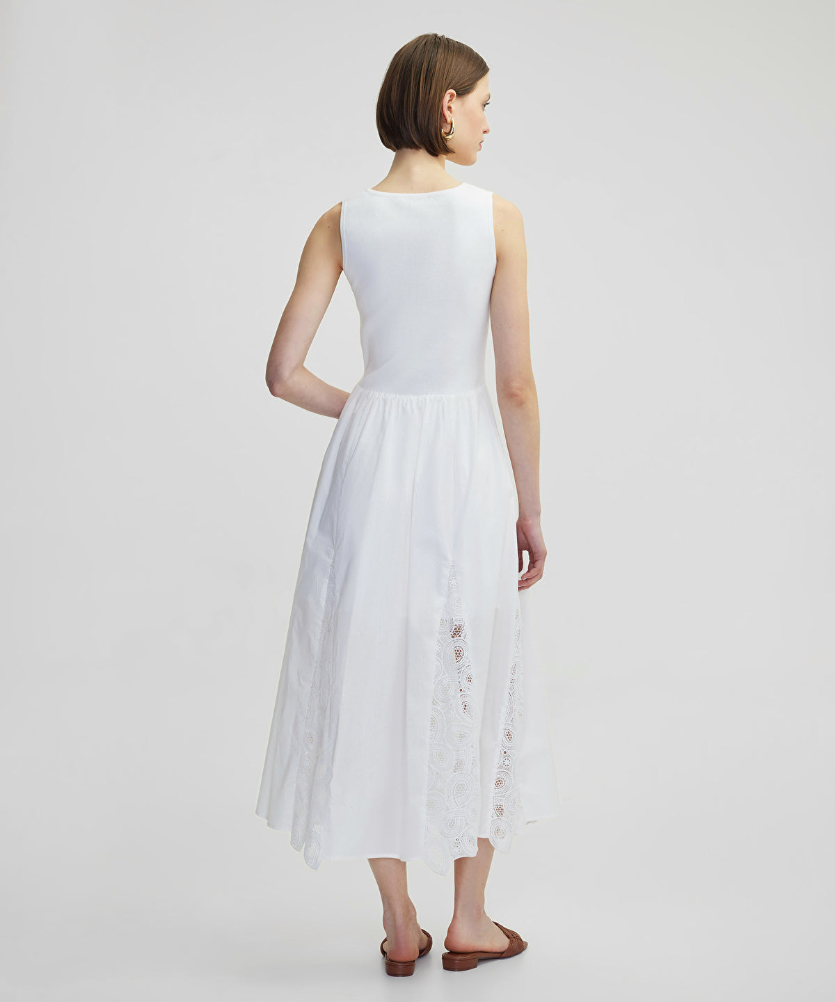 Square Neck Broderie Anglaise Dress