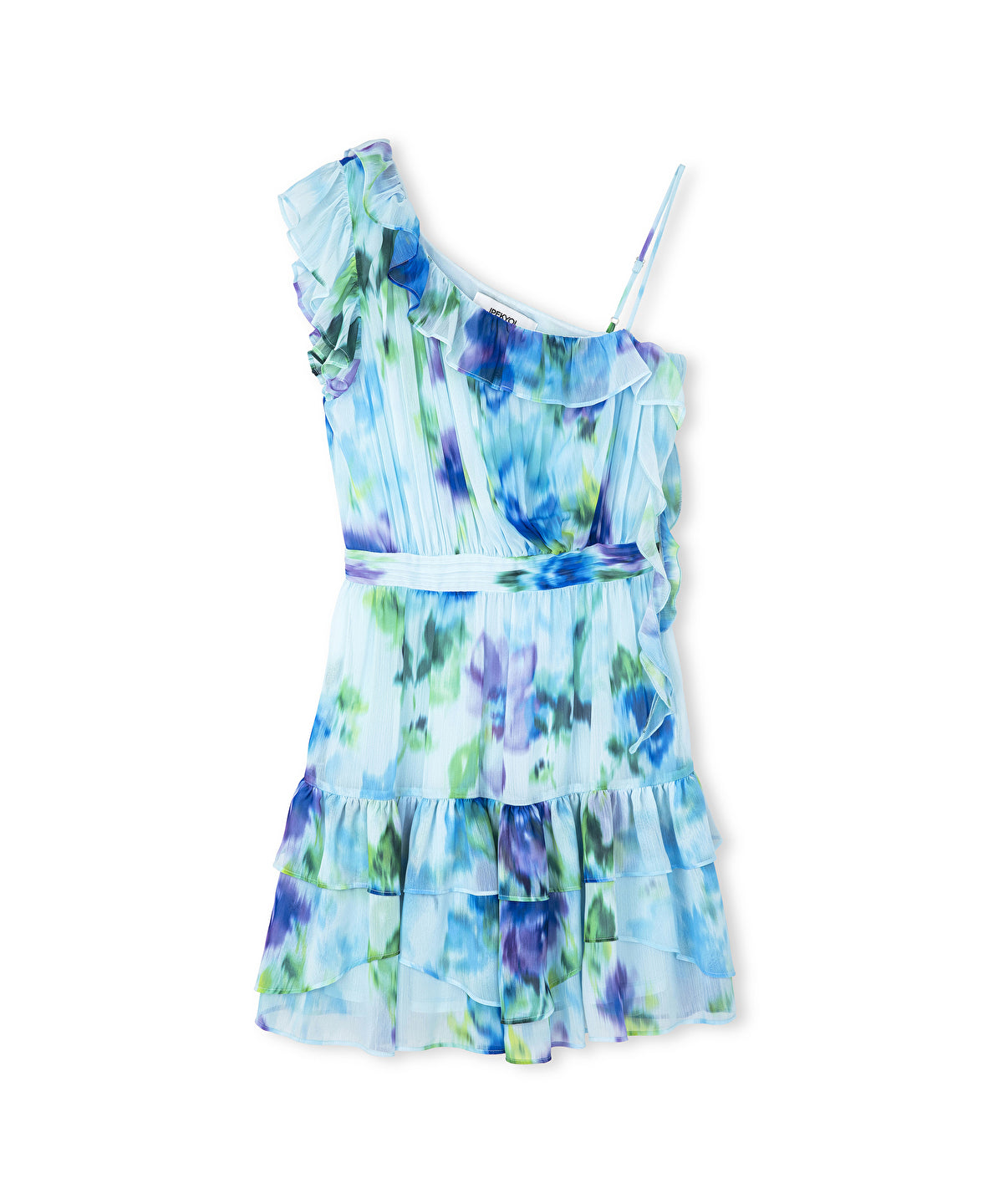 Printed Mini Dress With Ruffles