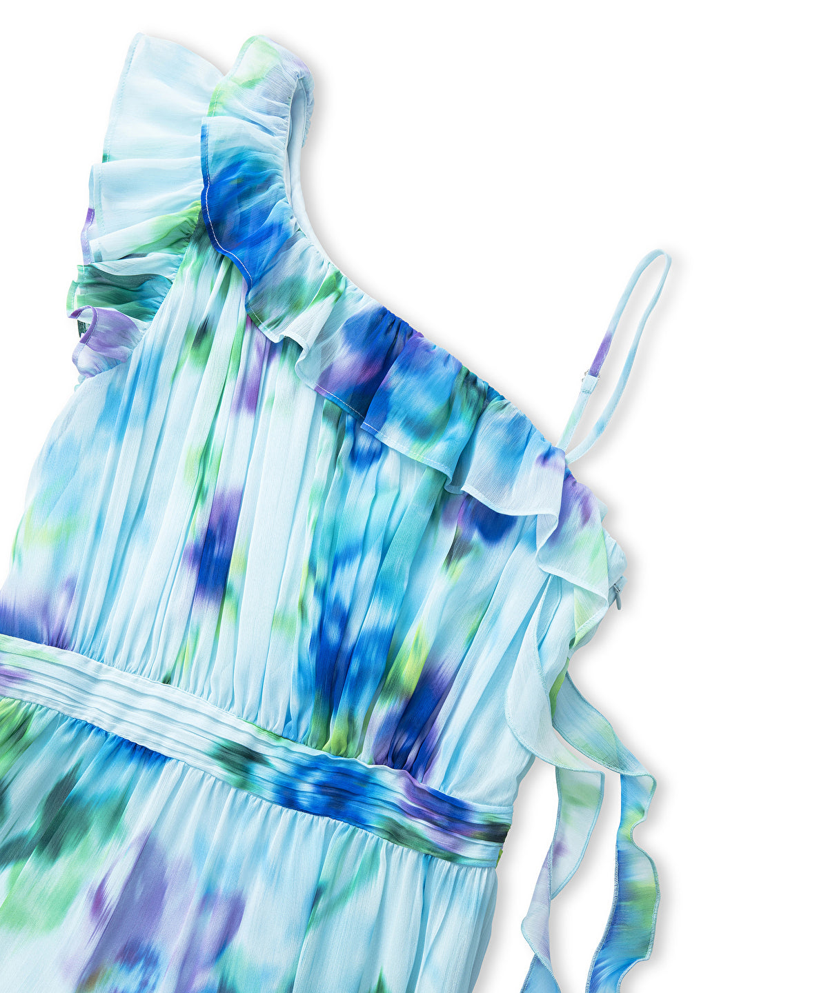 Printed Mini Dress With Ruffles