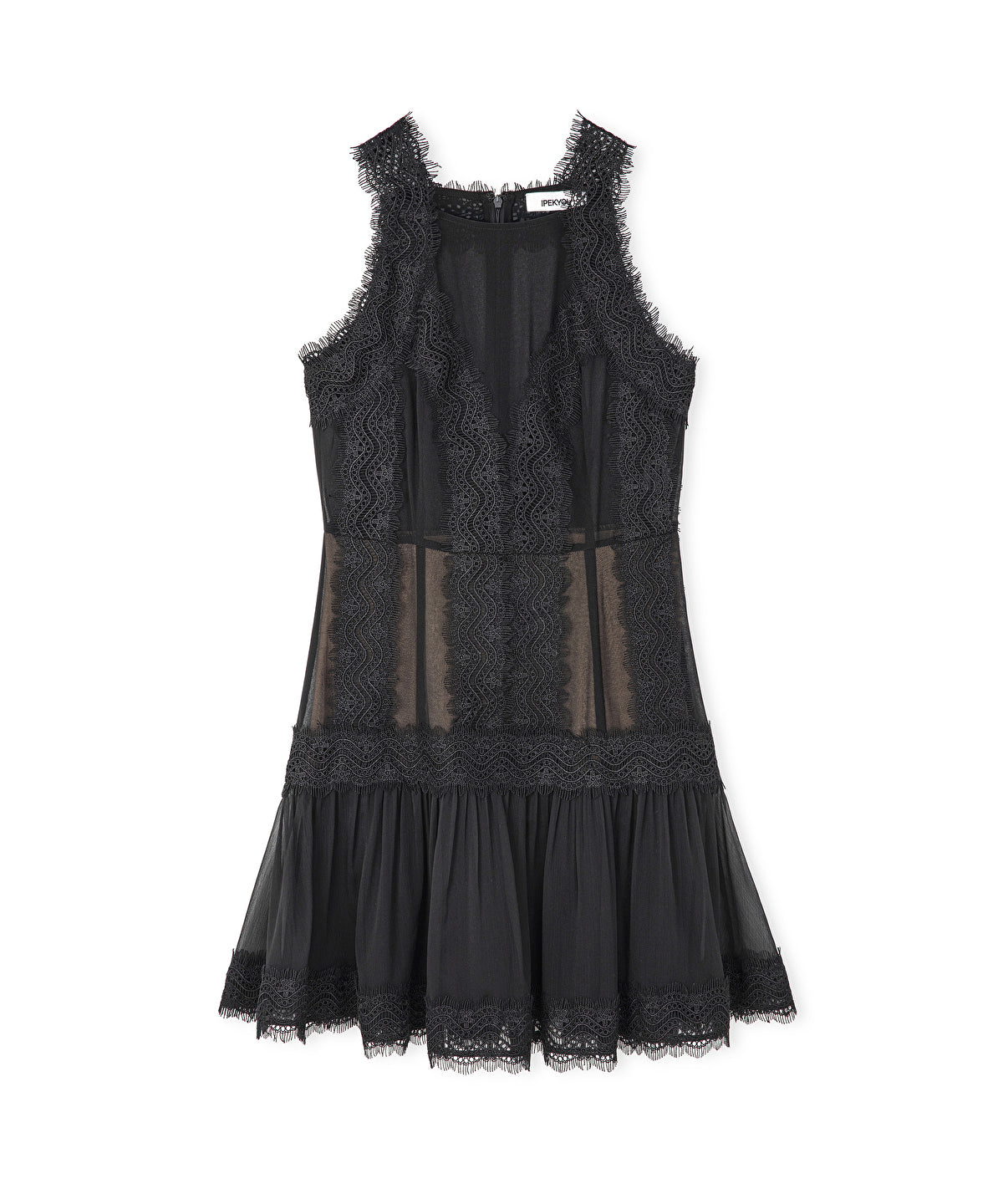 Lace Trim Halter Dress