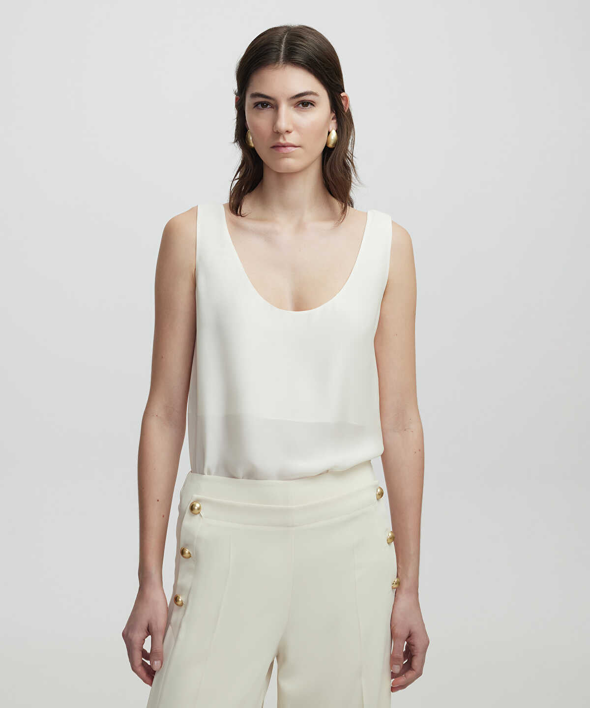 Trousers With Metal Buttons