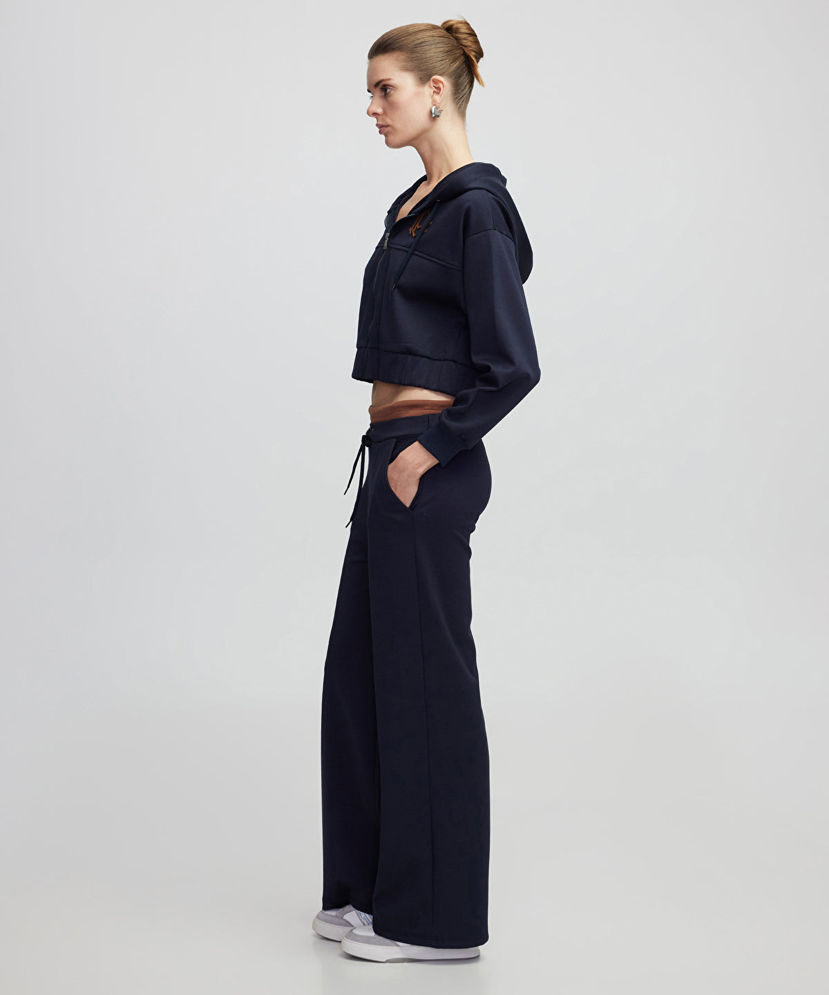 Contrast Waistband Trousers