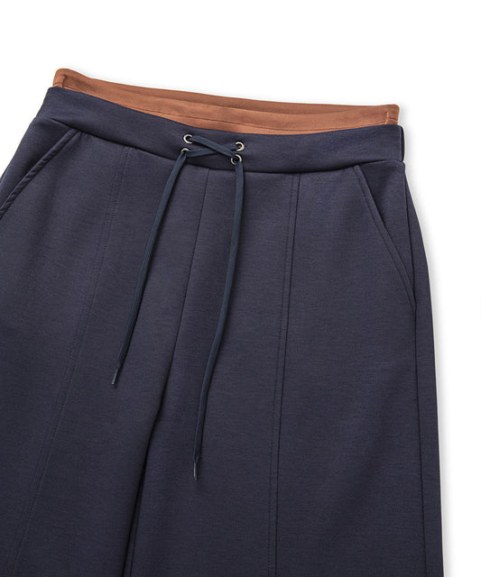 Contrast Waistband Trousers