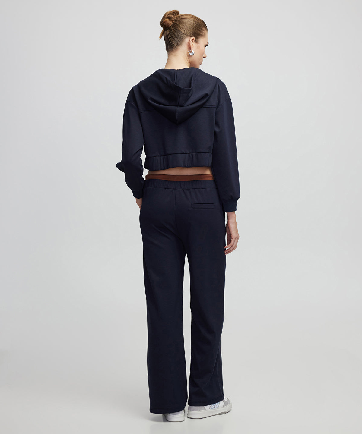 Contrast Waistband Trousers