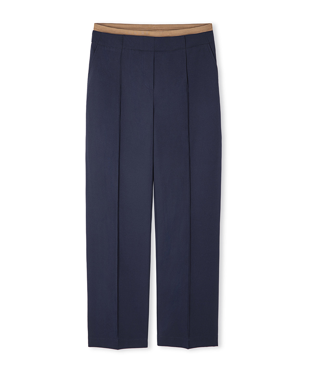 Trousers with contrast waistband