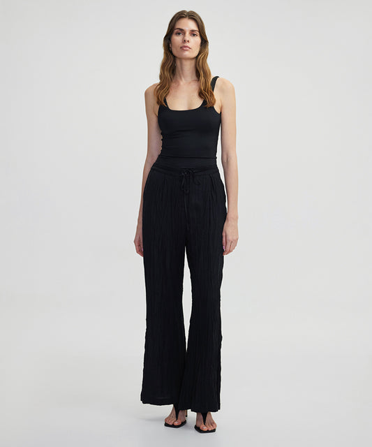 Crinkle-Effect Trousers