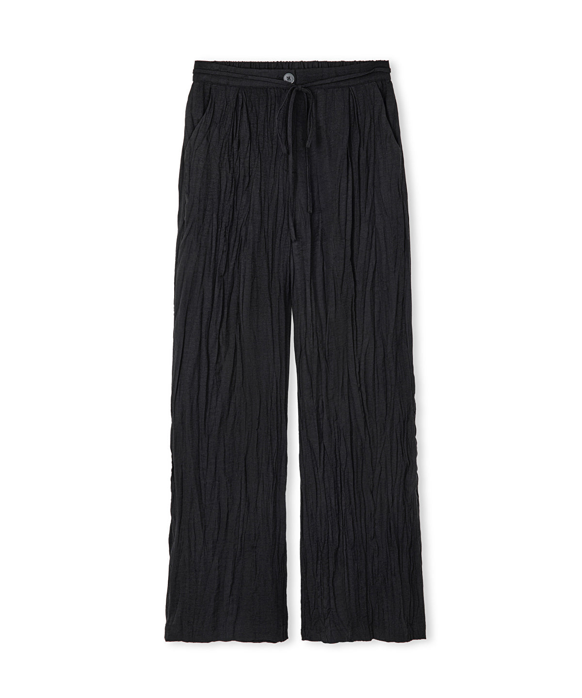 Zoomed Crinkle-Effect Trousers
