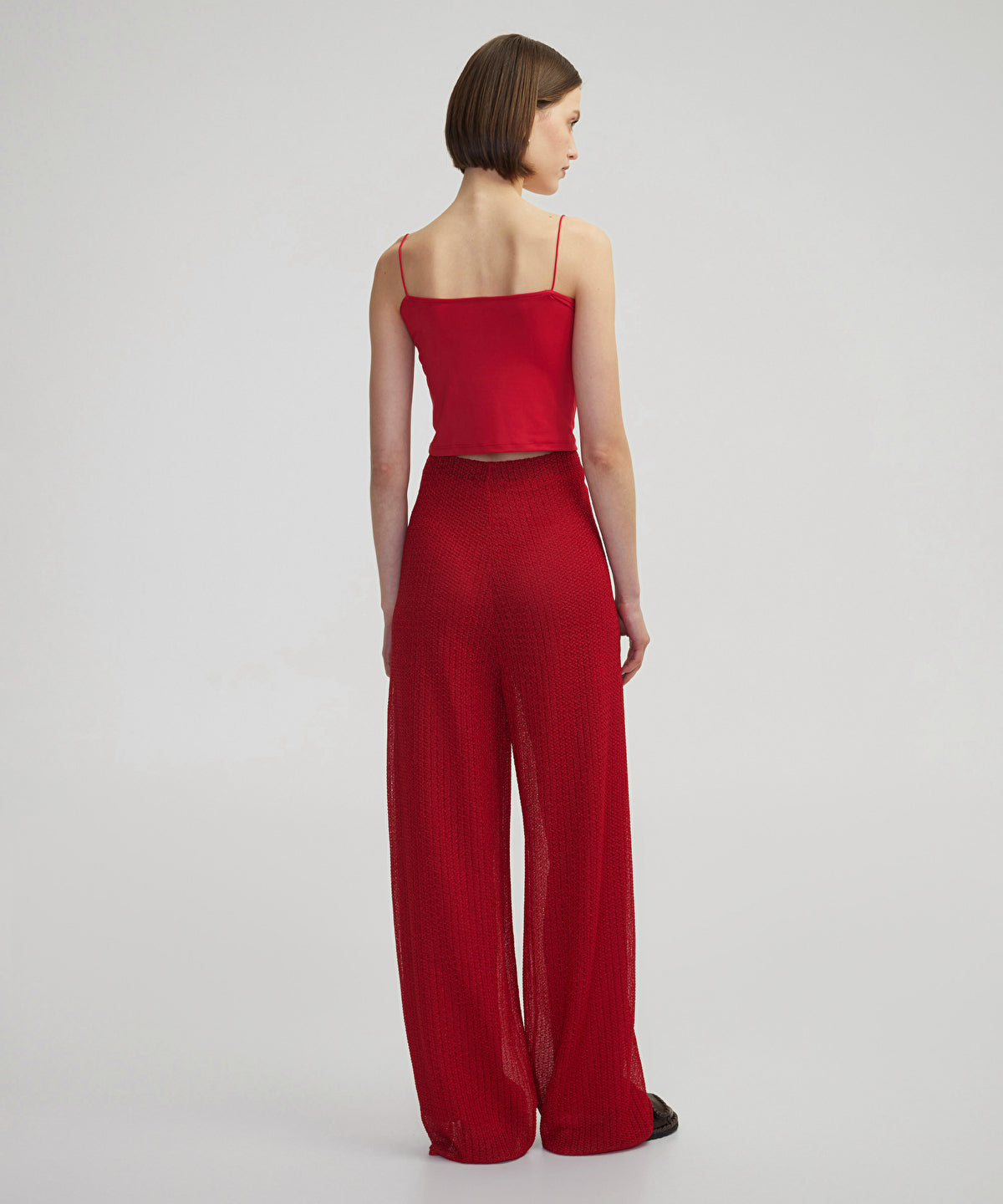 Wide-Leg Knit Trousers