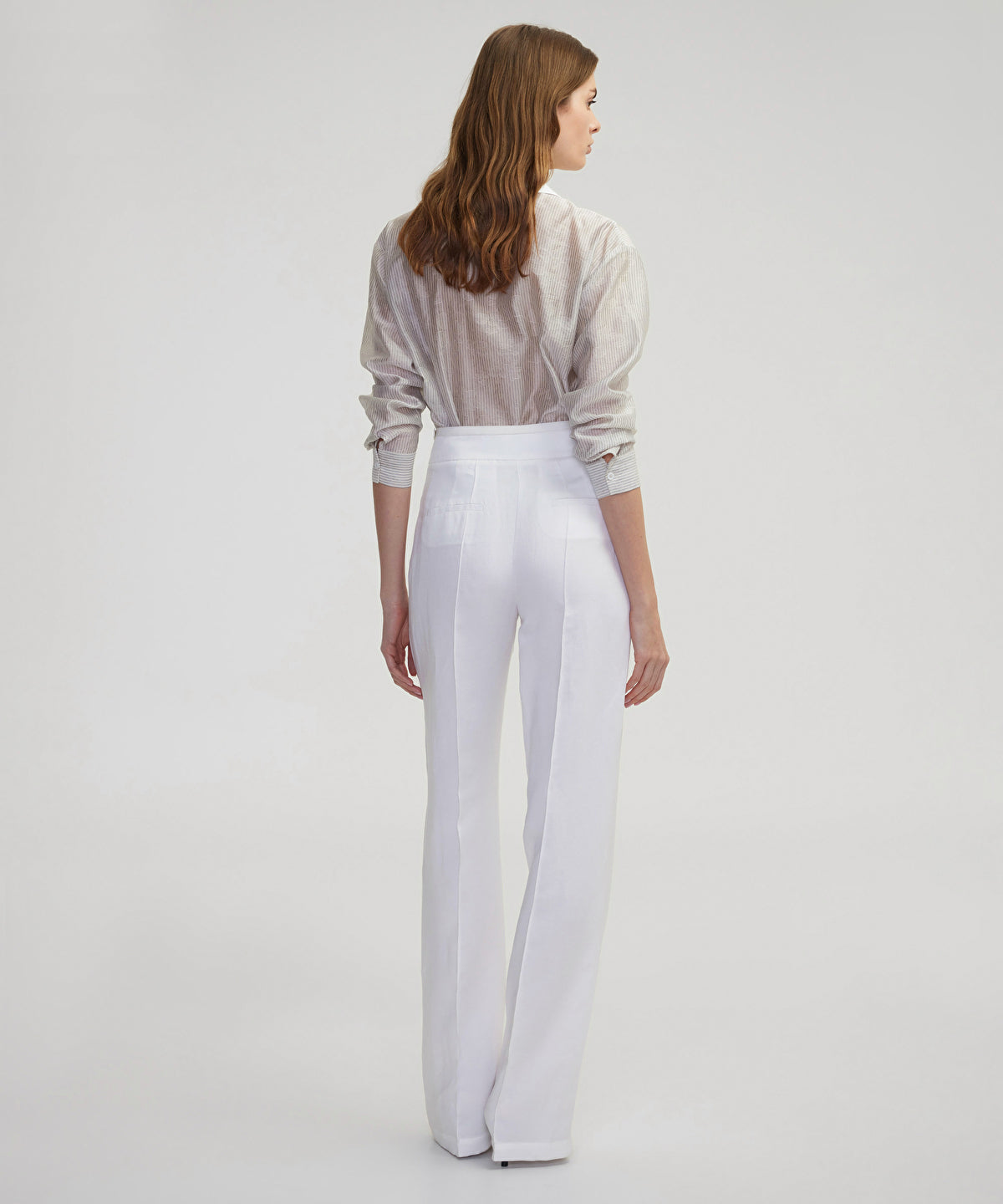 Wide-Leg Trousers With Thin Belt