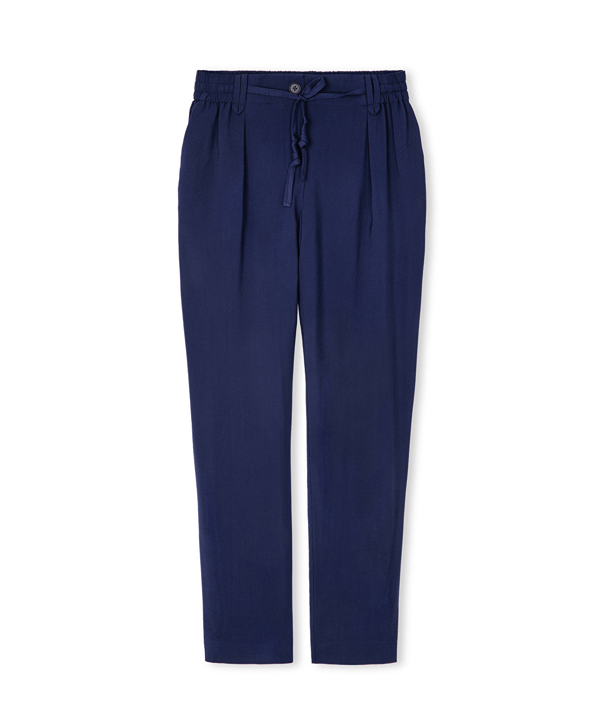 Carrot Fit Trousers With Drawstring