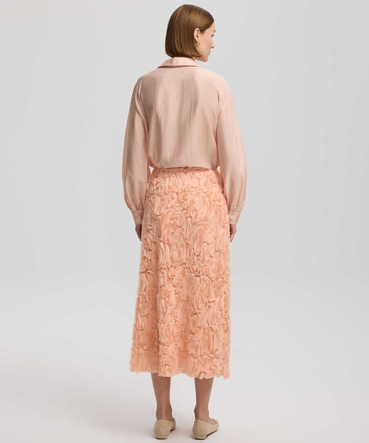Textured Midi Skirt