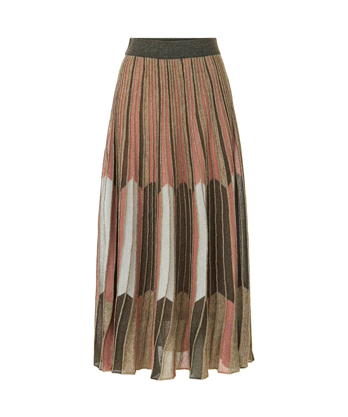 Color block knit skirt