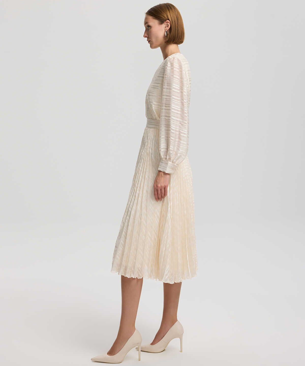 Pleated Midi Skirt