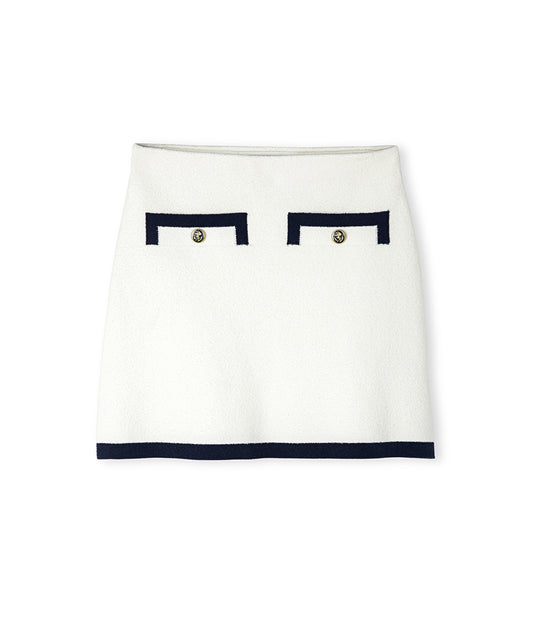Contrast Piping Skirt