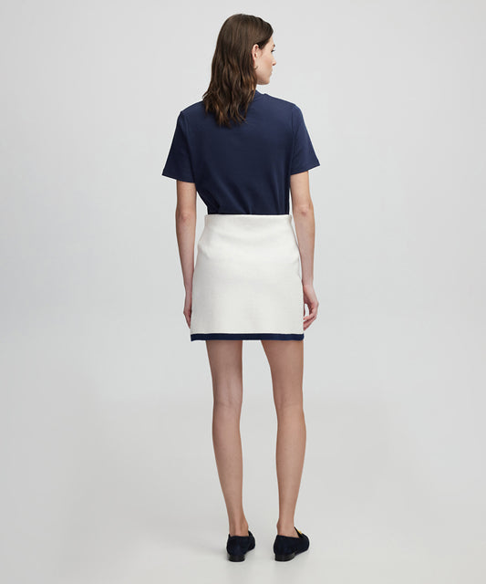 Contrast Piping Skirt