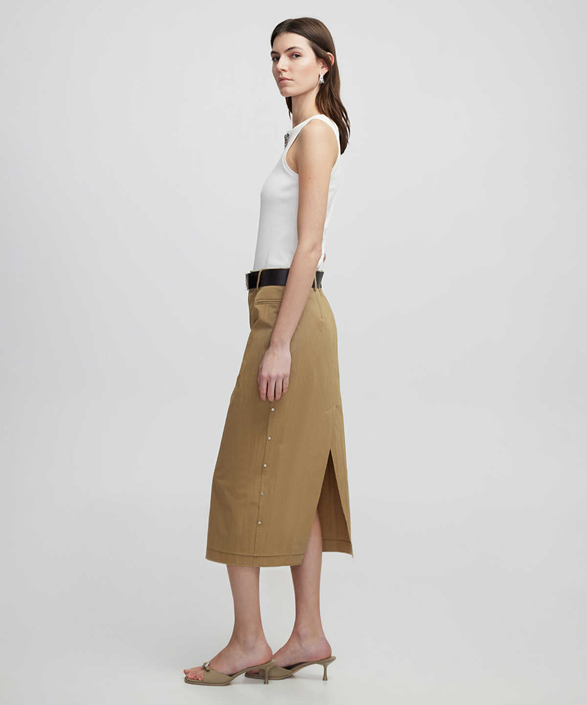 Rivet Embellished Skirt