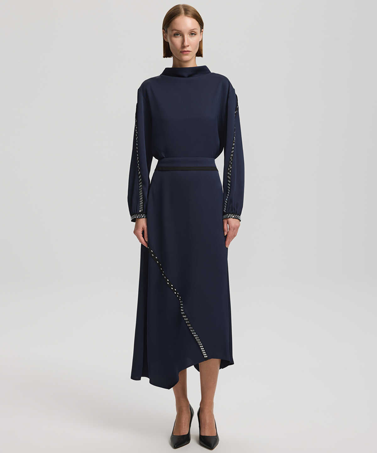 Midi Skirt With Rhinestones