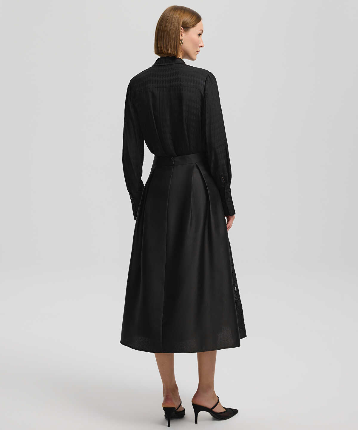 Embroidered A-Line Skirt