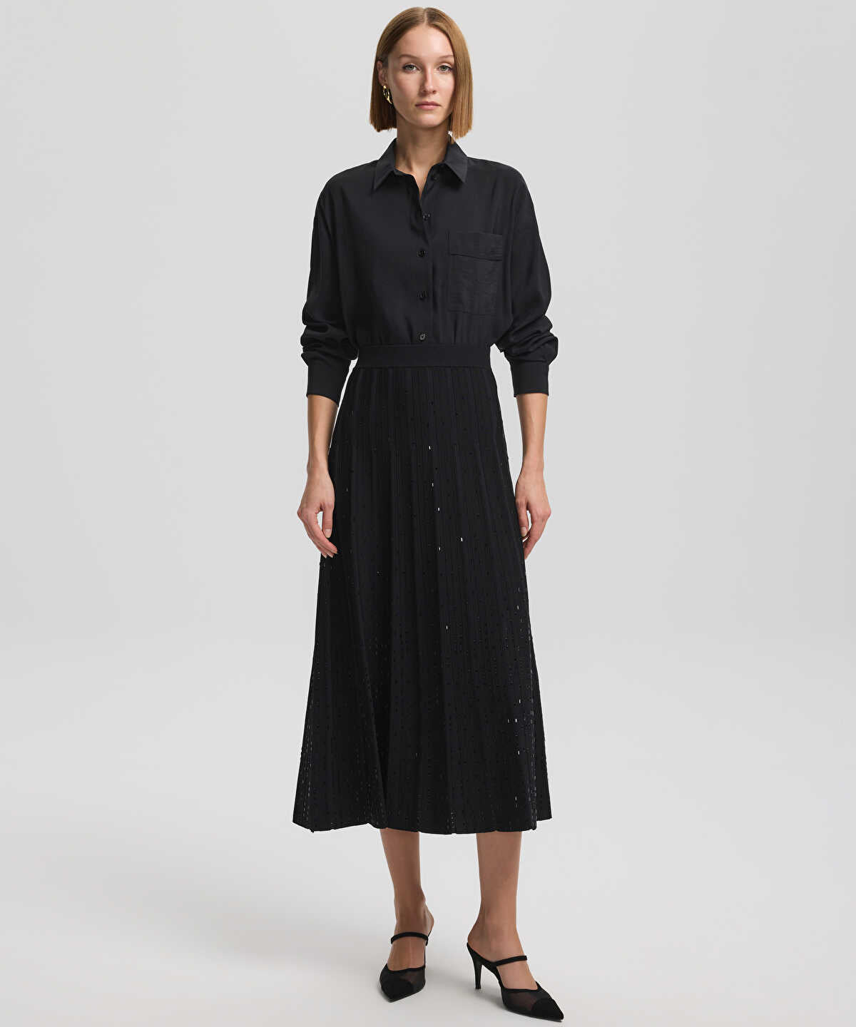 Knit Skirt With Rhinestones