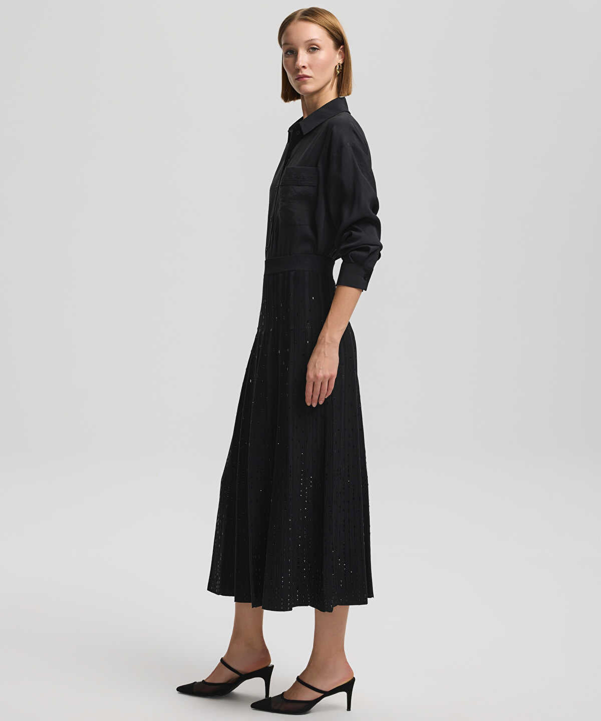 Knit Skirt With Rhinestones
