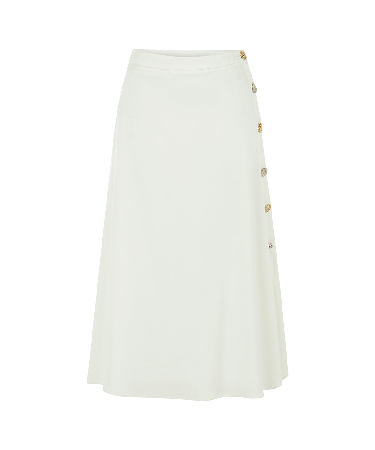 Zoomed Buttoned Midi Skirt