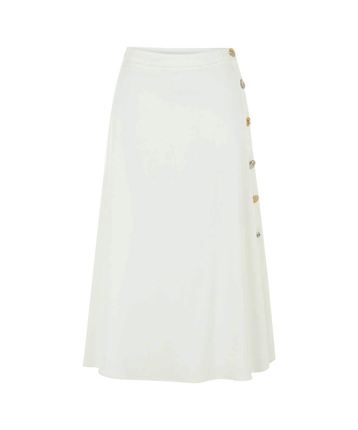 Buttoned Midi Skirt