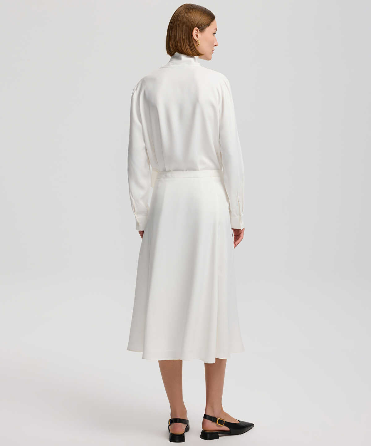 Buttoned Midi Skirt